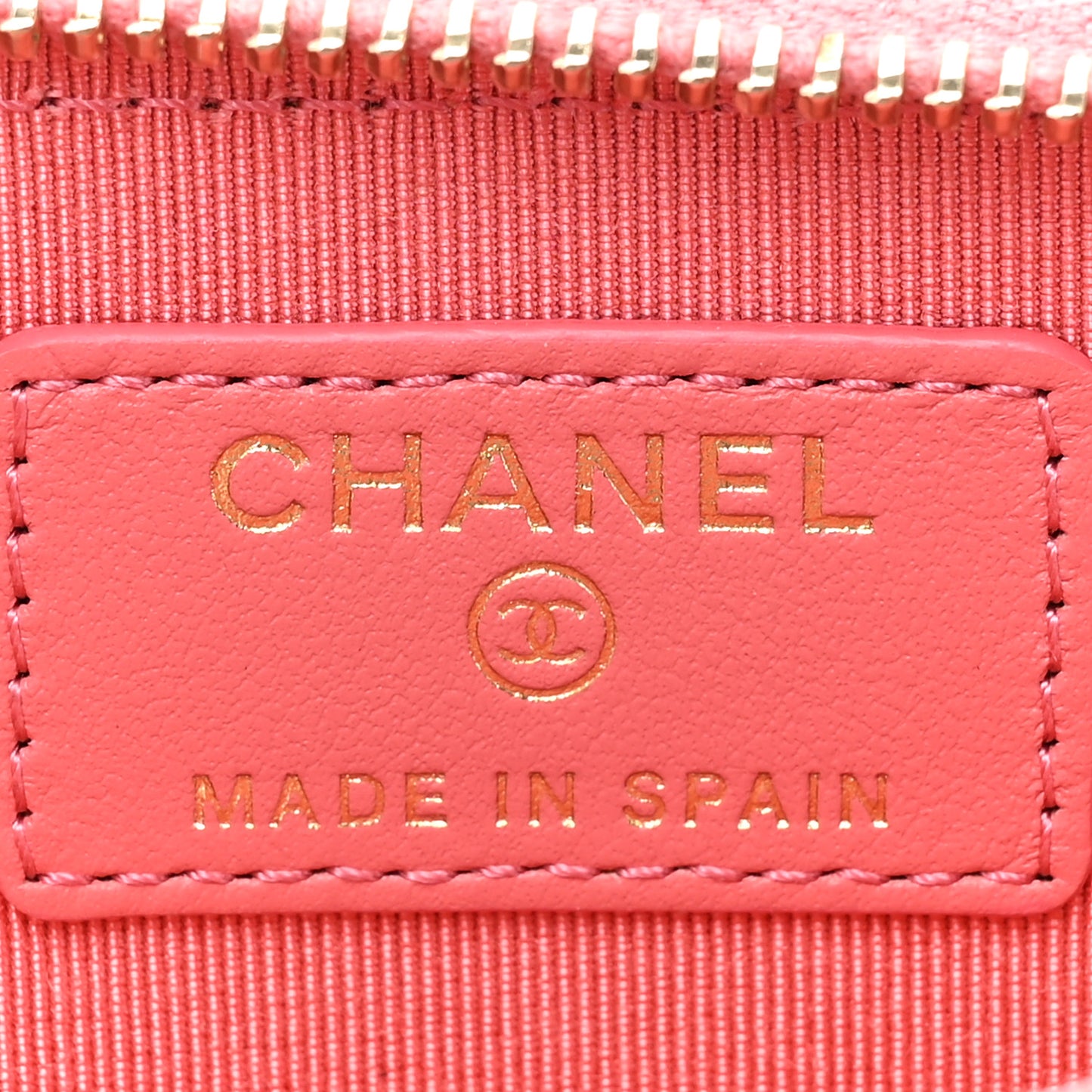 Caviar Quilted Zip Coin Purse Dark Pink