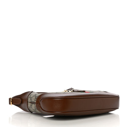 Gucci GG Supreme Monogram Azalea Calfskin Web Small Jackie 1961 Hobo Beige Ebony Brown Sugar 4 of 18