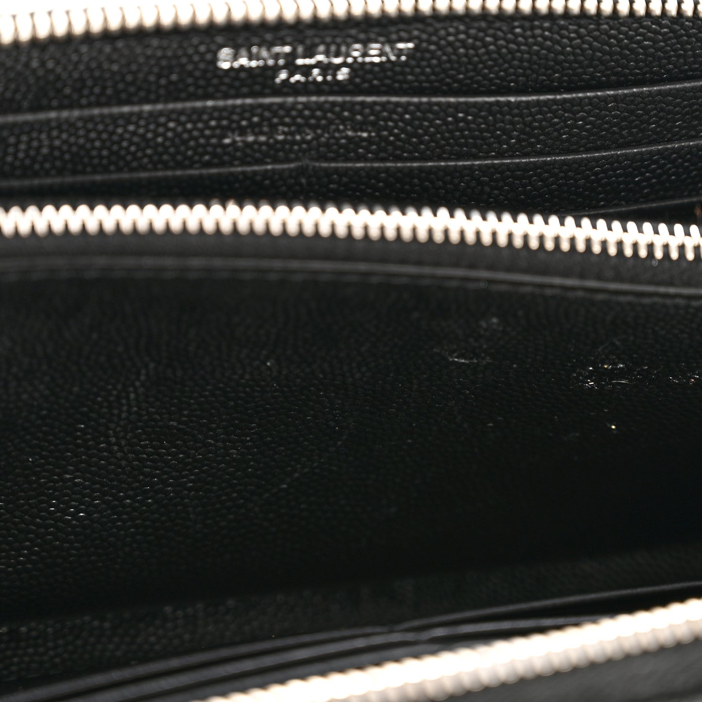 Grain De Poudre Matelasse Chevron Monogram Zip Around Wallet Black