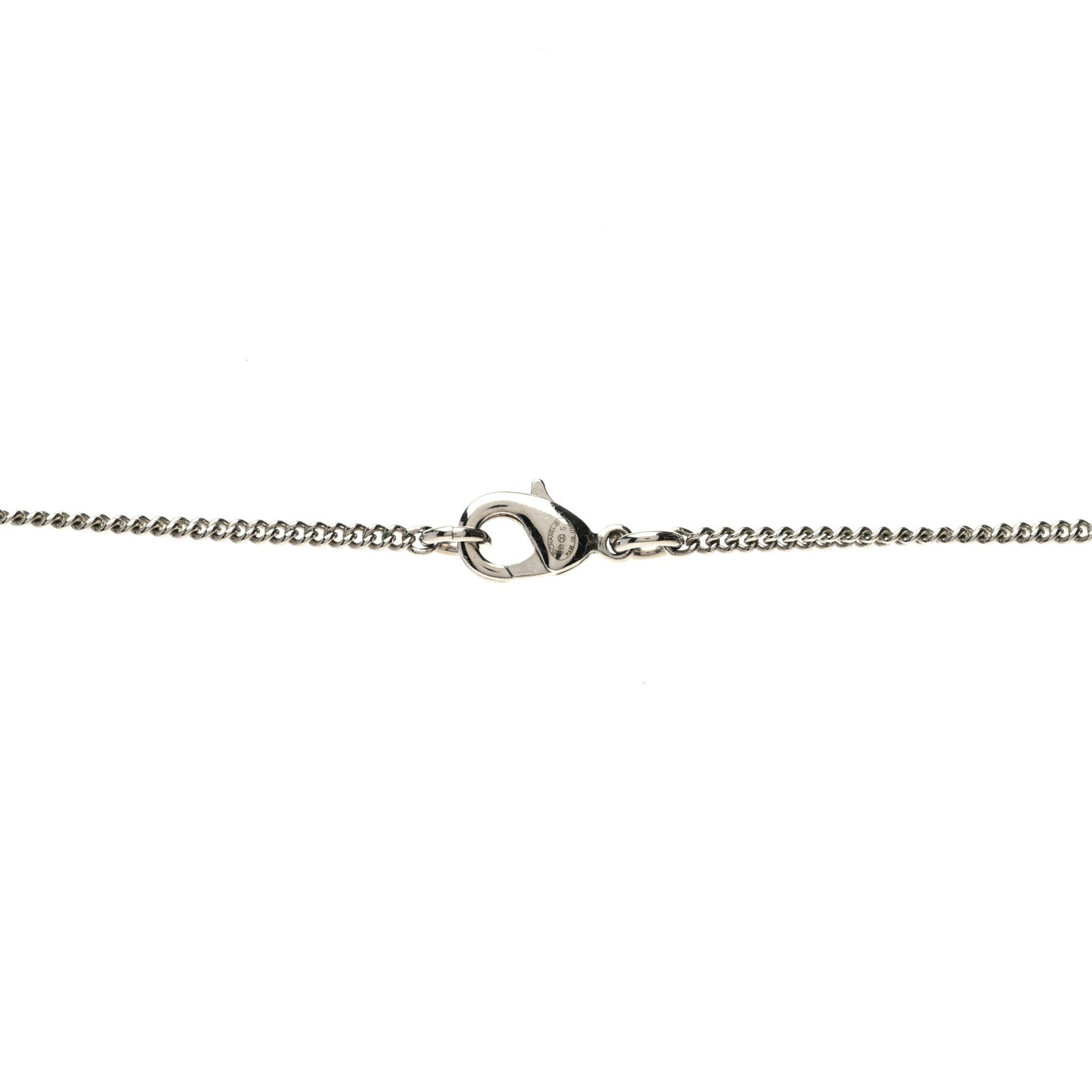 Baguette Crystal Large CC Necklace Pink