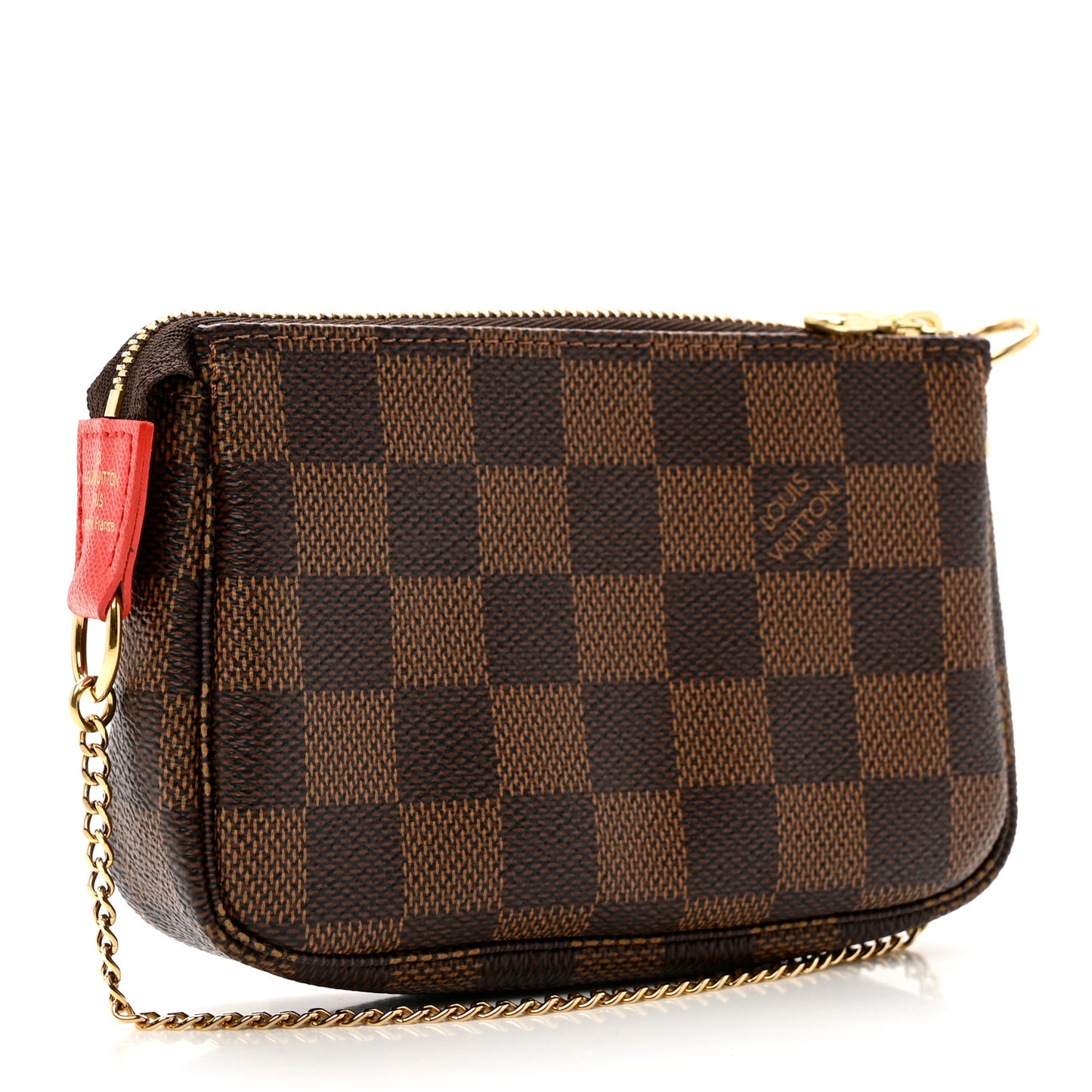 Damier Ebene 2019 Christmas Animation Mini Pochette Accessories Red