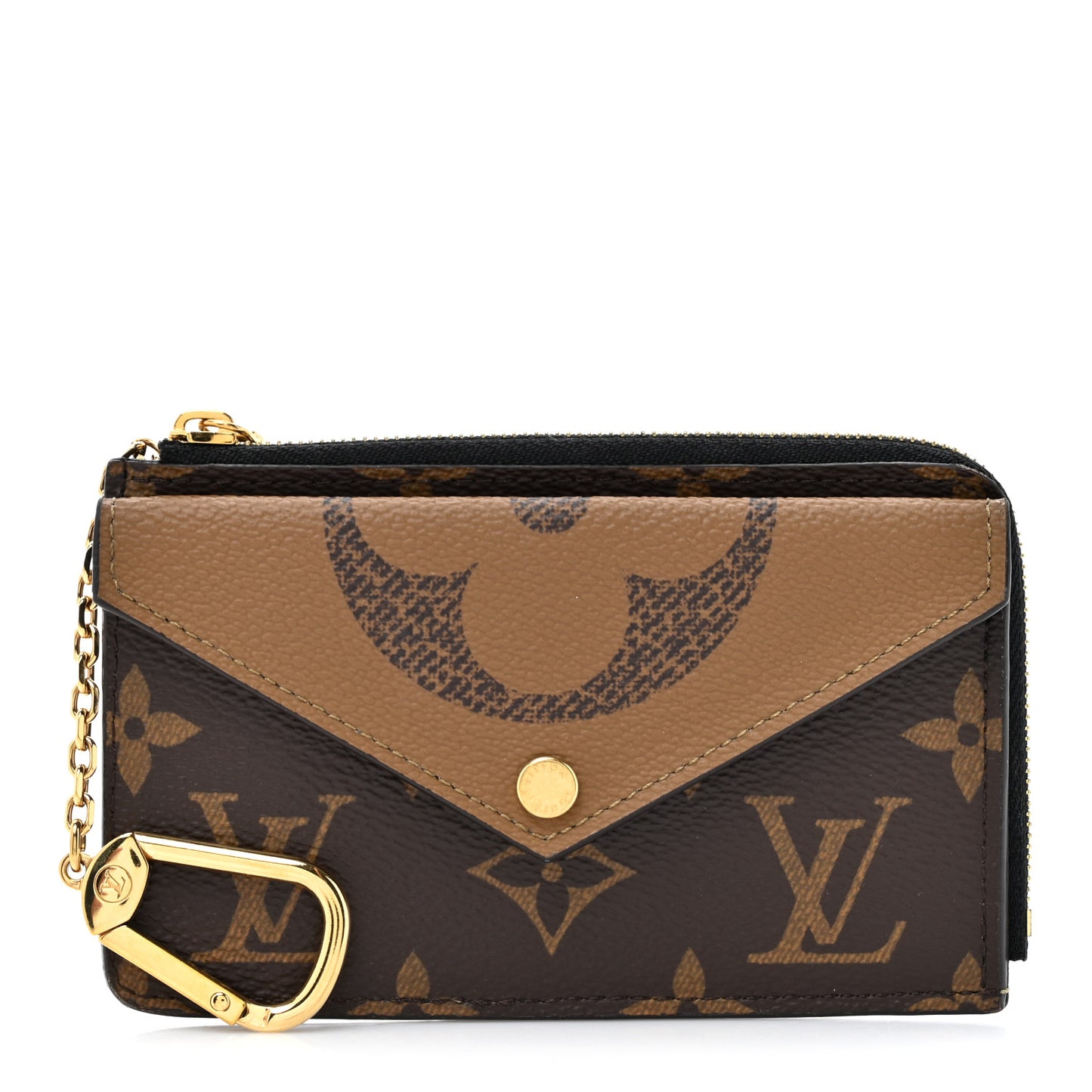 Reverse Monogram Recto Verso Card Holder Brown