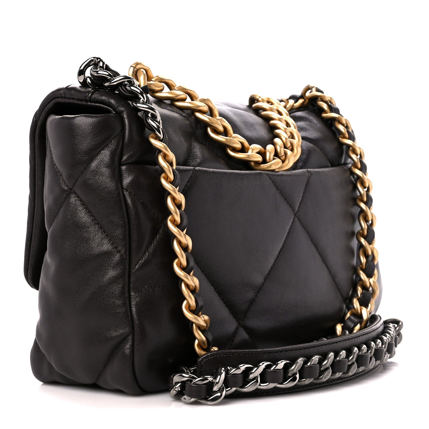 Chanel Lambskin Quilted Medium Chanel 19 Flap Dark Brown 3 of 10