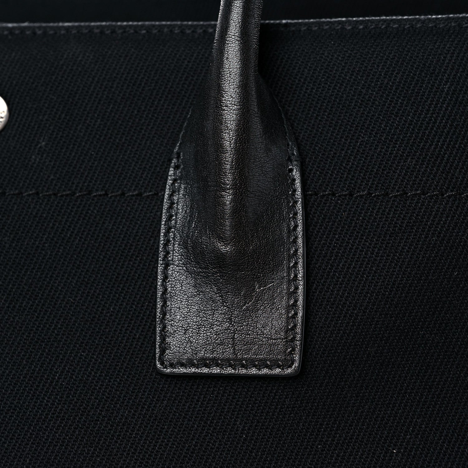 Saint Laurent Linen Calfskin Rive Gauche Tote Black 12 of 14