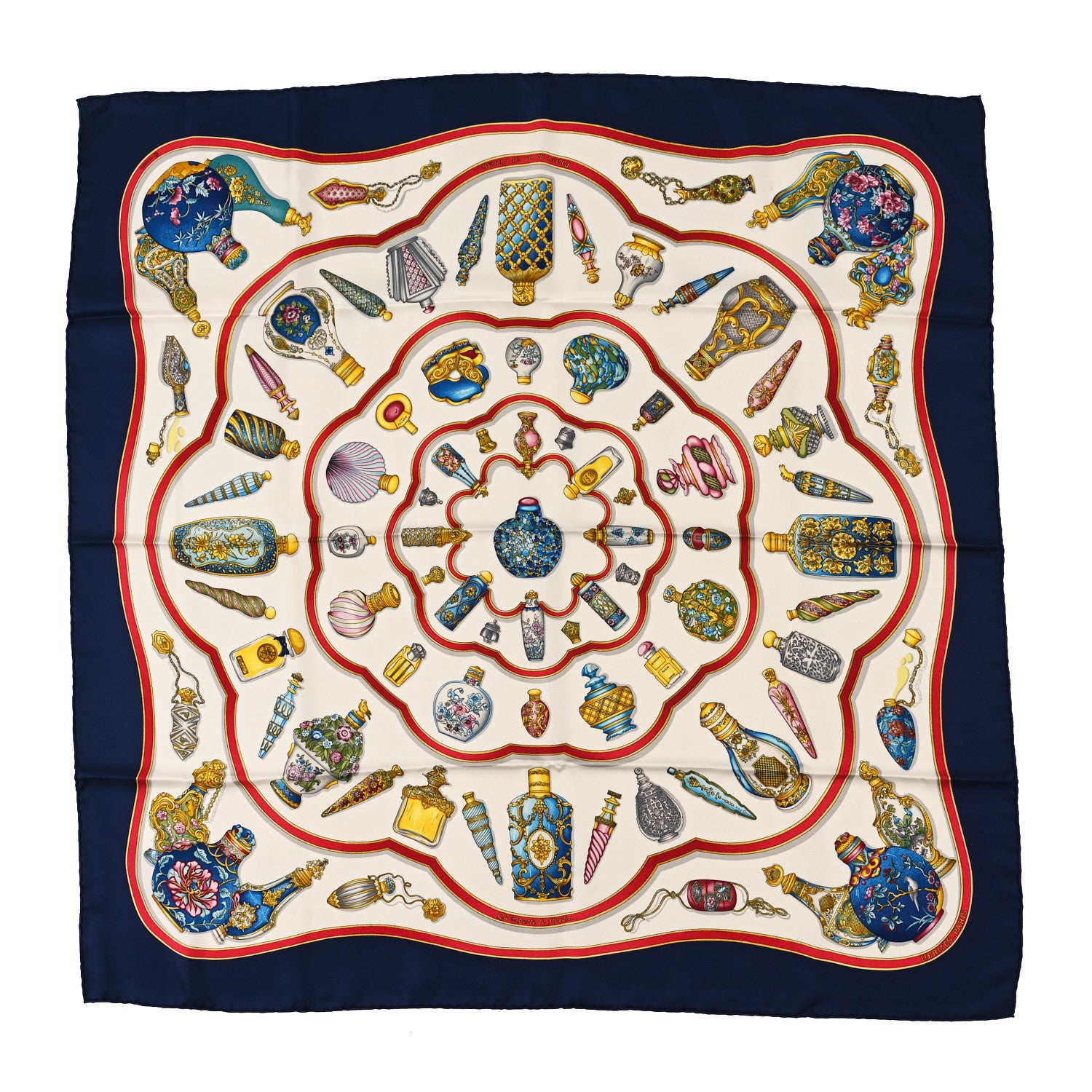 Hermes Silk Qu Importe Le Flacon Scarf 90 1 of 4