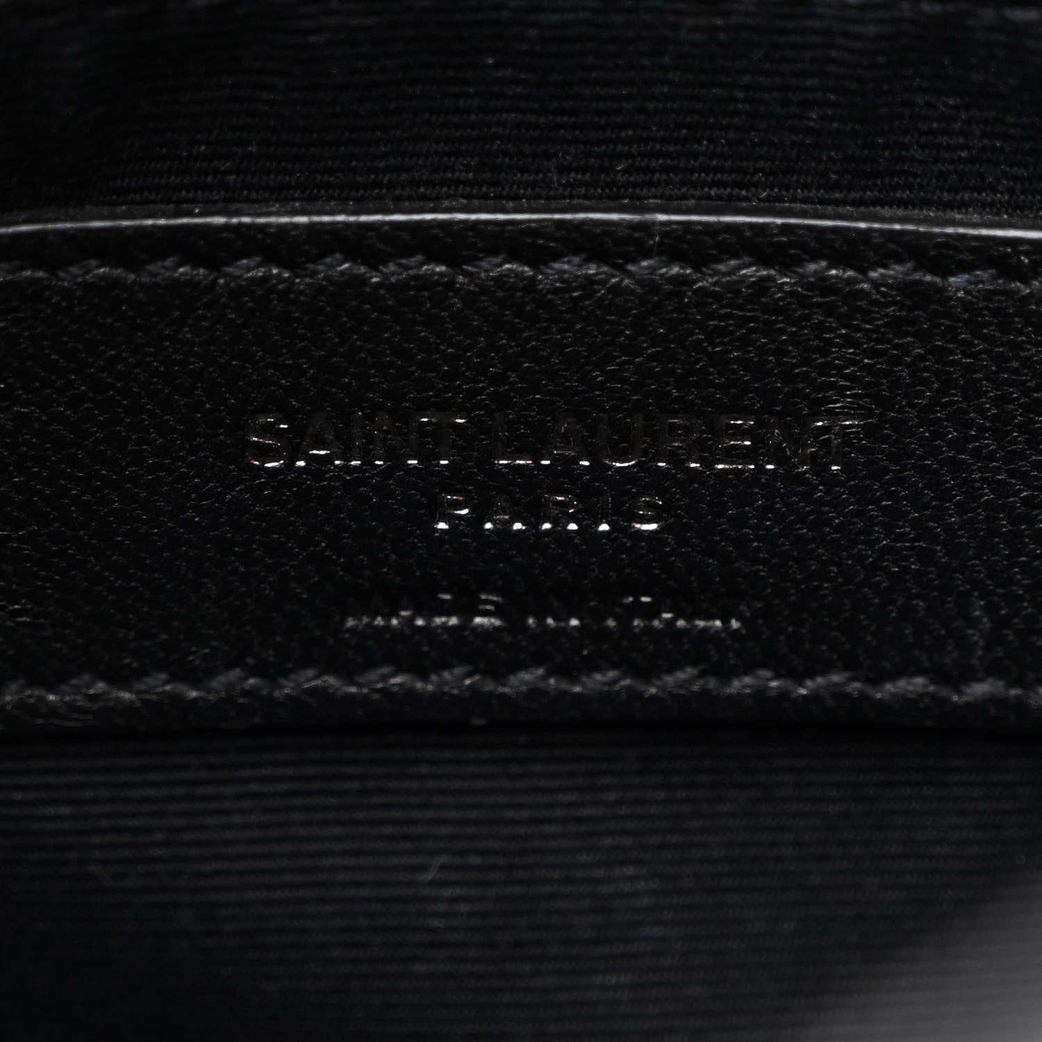 Saint Laurent Crinkled Calfskin Matelasse Monogram Niki Chain Wallet Black 6 of 11