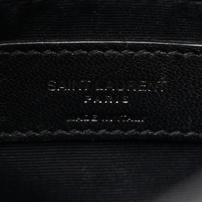 Saint Laurent Crinkled Calfskin Matelasse Monogram Niki Chain Wallet Black 6 of 11