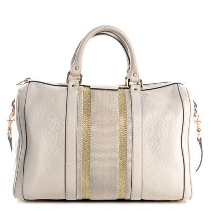Gucci Leather Vintage Web Medium Boston Ivory 1 of 9