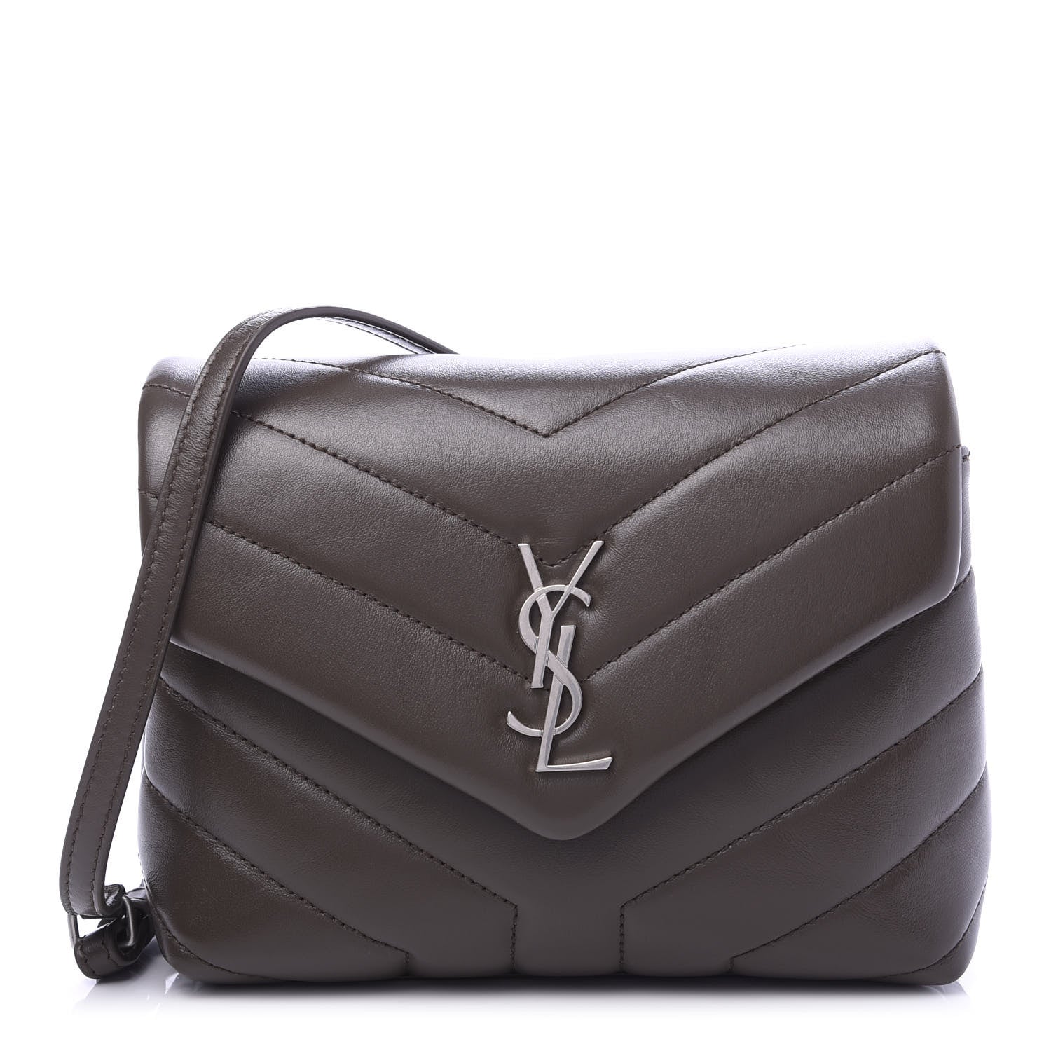 Saint Laurent Calfskin Y Quilted Monogram Toy Loulou Crossbody Bag Faggio 1 of 9