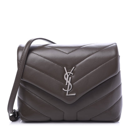 Saint Laurent Calfskin Y Quilted Monogram Toy Loulou Crossbody Bag Faggio 1 of 9