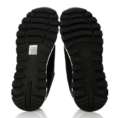 Prada Nylon Piuma Logo Sneakers 37 Black White 5 of 9