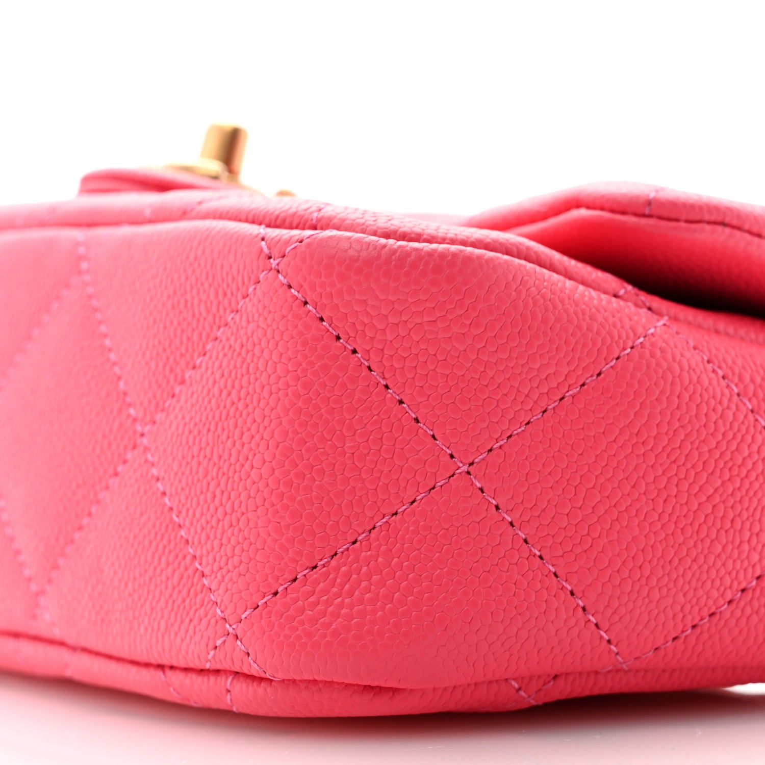 Chanel Caviar Quilted Sweetheart Mini Flap Dark Pink 10 of 10