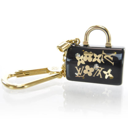Louis Vuitton Resin Inclusion Speedy Bag Charm Key Chain Black 1 of 4