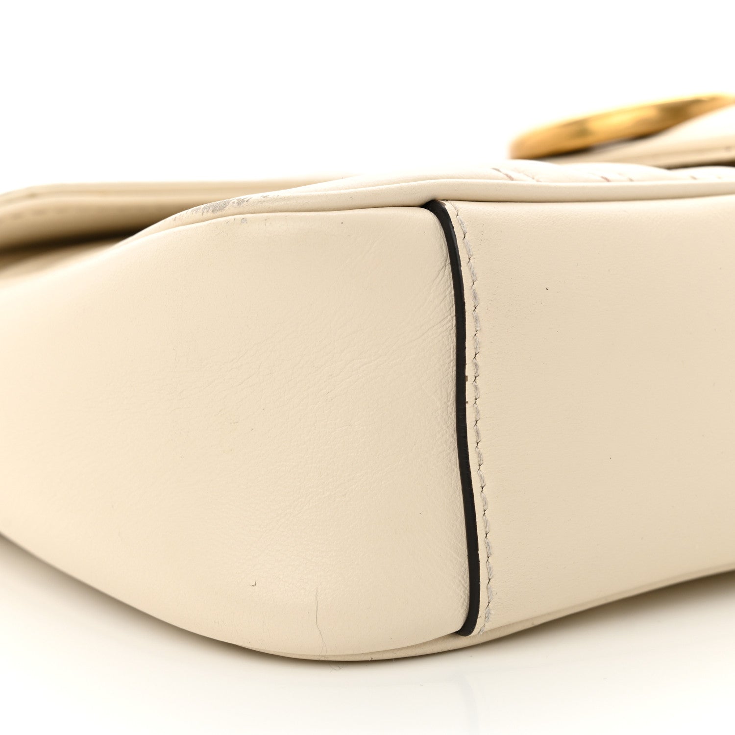 Gucci Calfskin Matelasse Medium GG Marmont Shoulder Bag White 9 of 13