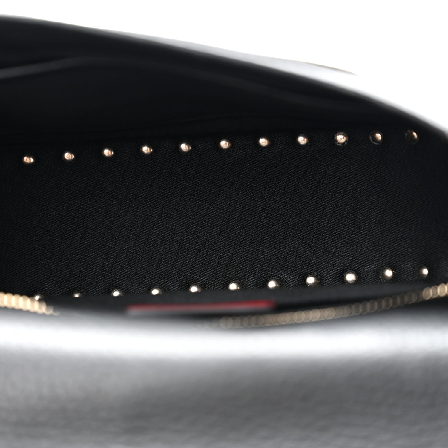 Valentino Garavani Grained Calfskin Rockstud Saddle Bag Black 5 of 14