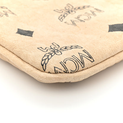 MCM Visetos Medium Pouch Beige 8 of 12