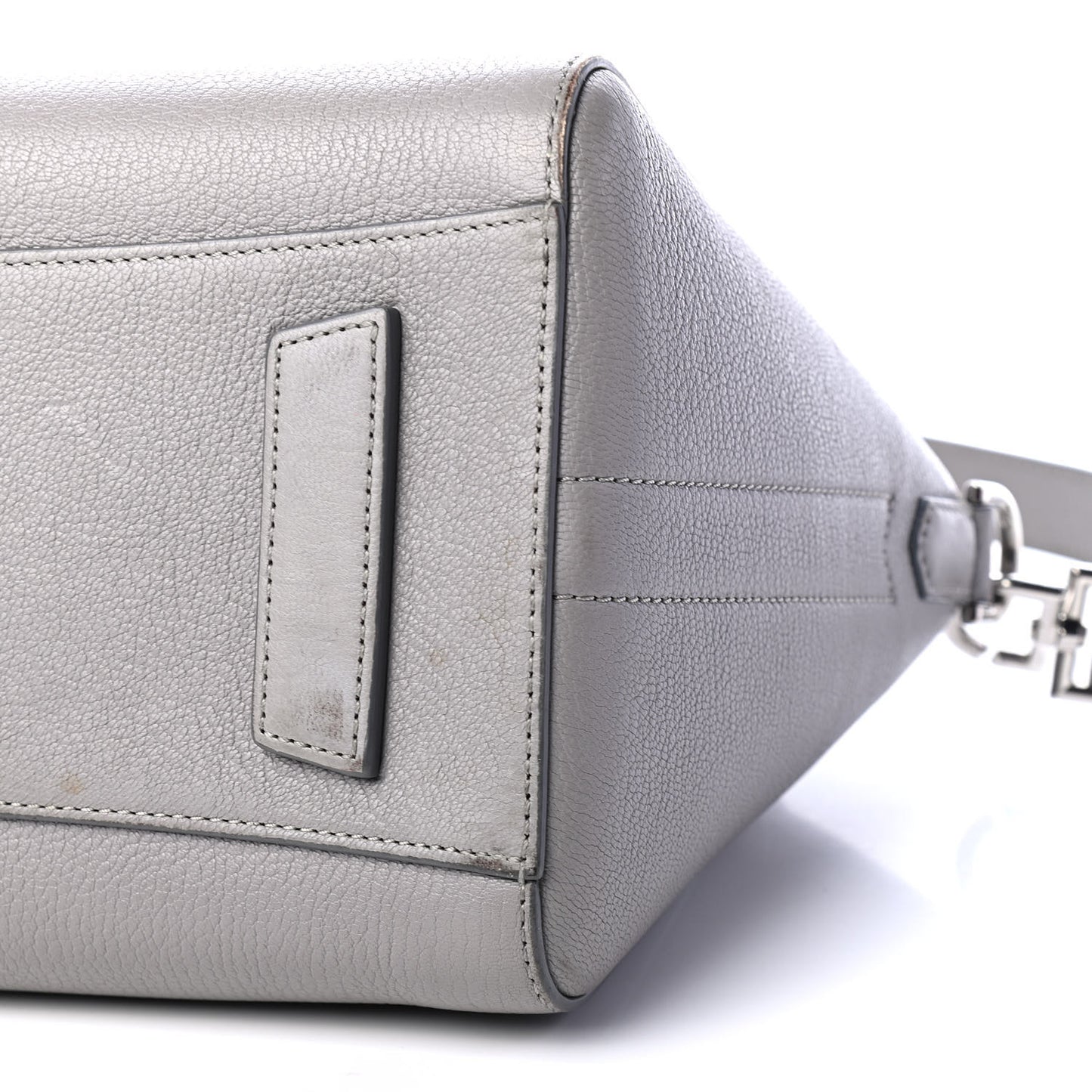 Sugar Goatskin Small Antigona Pearl Grey