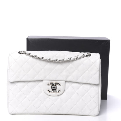 Chanel Caviar Quilted Maxi Single Flap White 14 of 14