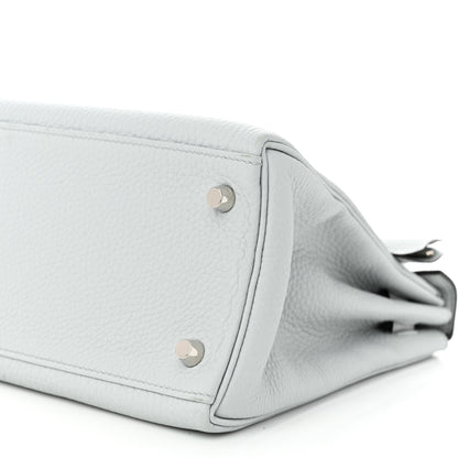 Hermes Taurillon Clemence Kelly Retourne 28 Bleu Pale 10 of 11