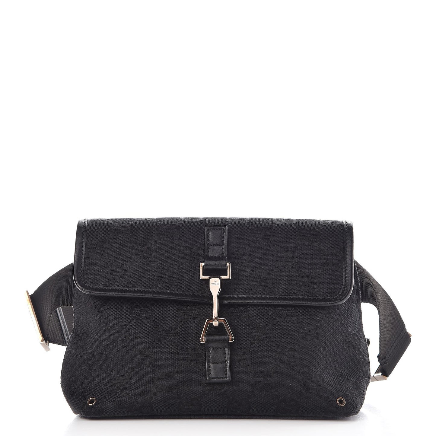 GG Monogram Web Flight Belt Bag Black