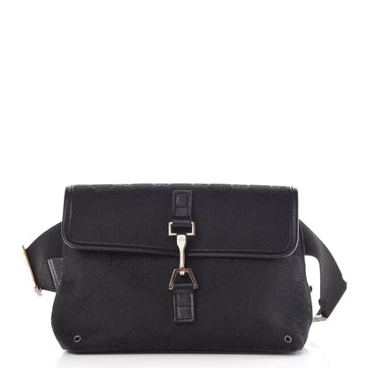 Gucci GG Monogram Web Flight Belt Bag Black 1 of 7