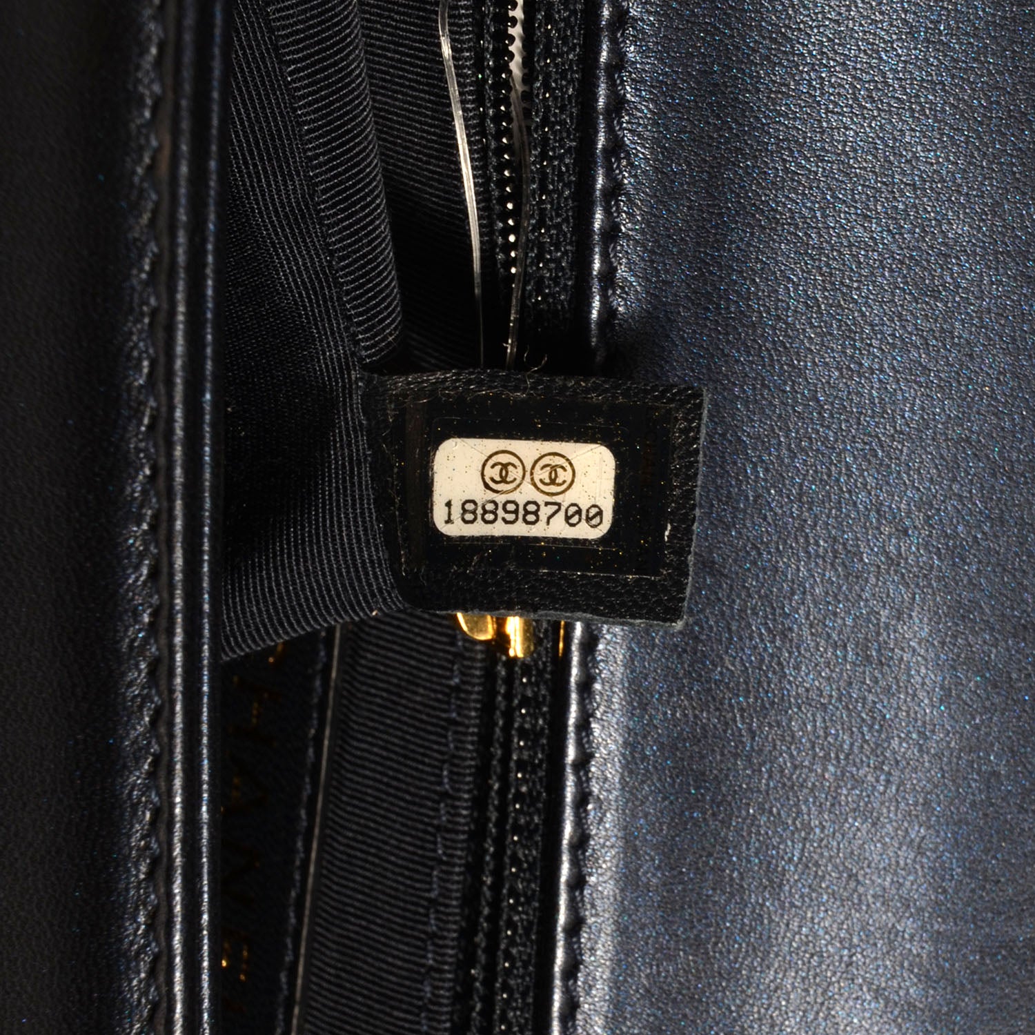 Chanel Lambskin Square Quilted Large Boy Cube Flap Navy 7 of 8