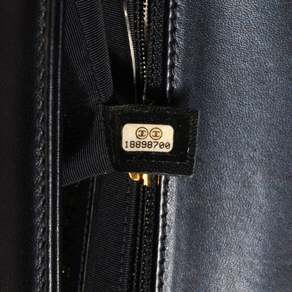Chanel Lambskin Square Quilted Large Boy Cube Flap Navy 7 of 8