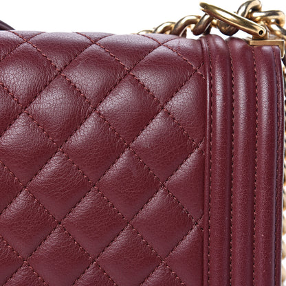 Chanel Calfskin Quilted Medium Boy Flap Burgundy 10 of 12