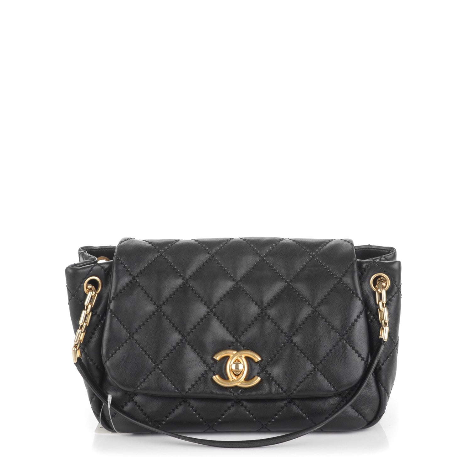 Chanel Calfskin Quilted Retro Chain Flap Black 1 of 7