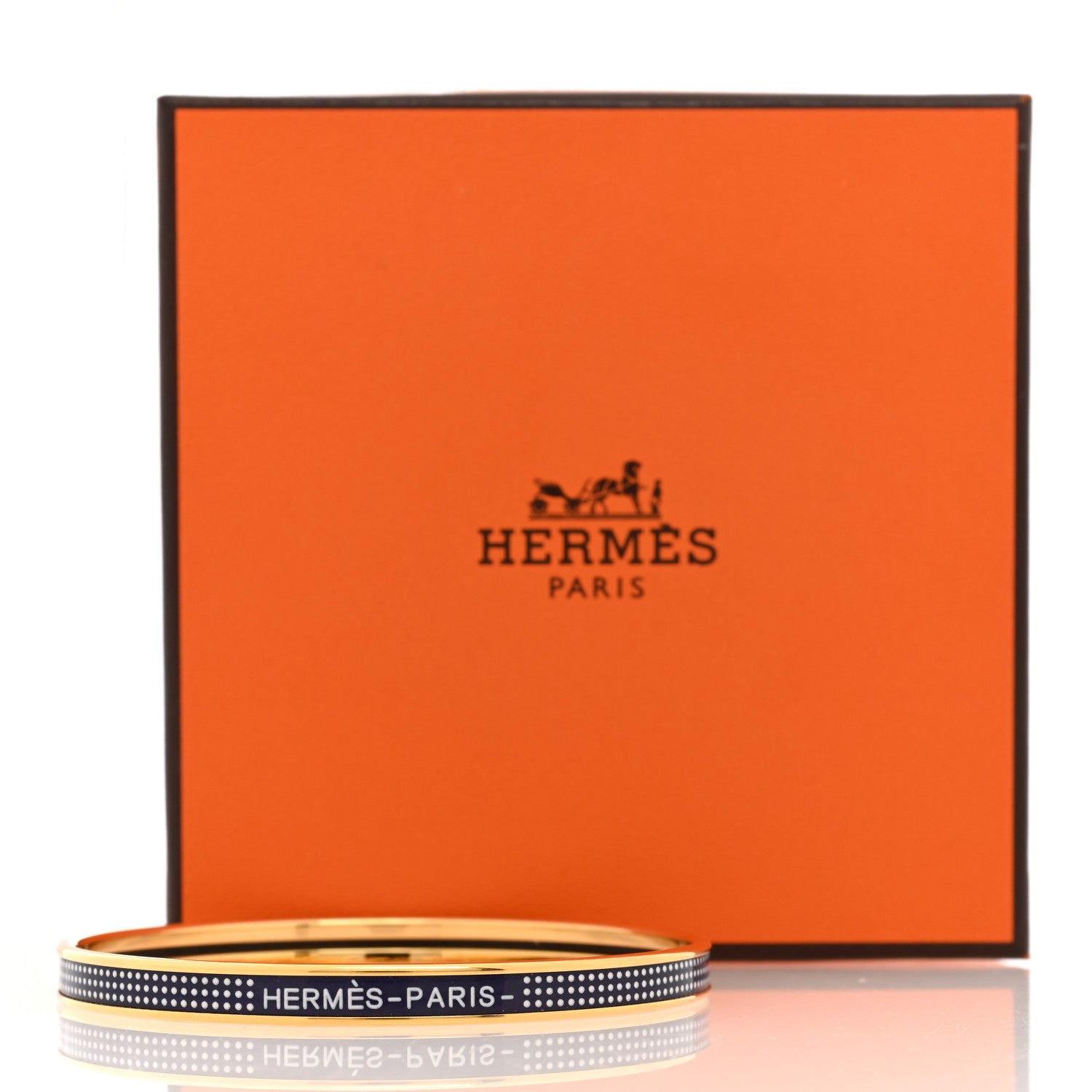 Hermes Enamel Printed Extra Narrow Dot Pop Bracelet 65 Beige Blue 5 of 5