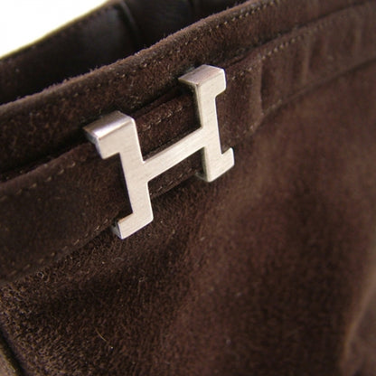 Hermes Suede Ankle Boots 37.5 Brown 5 of 7