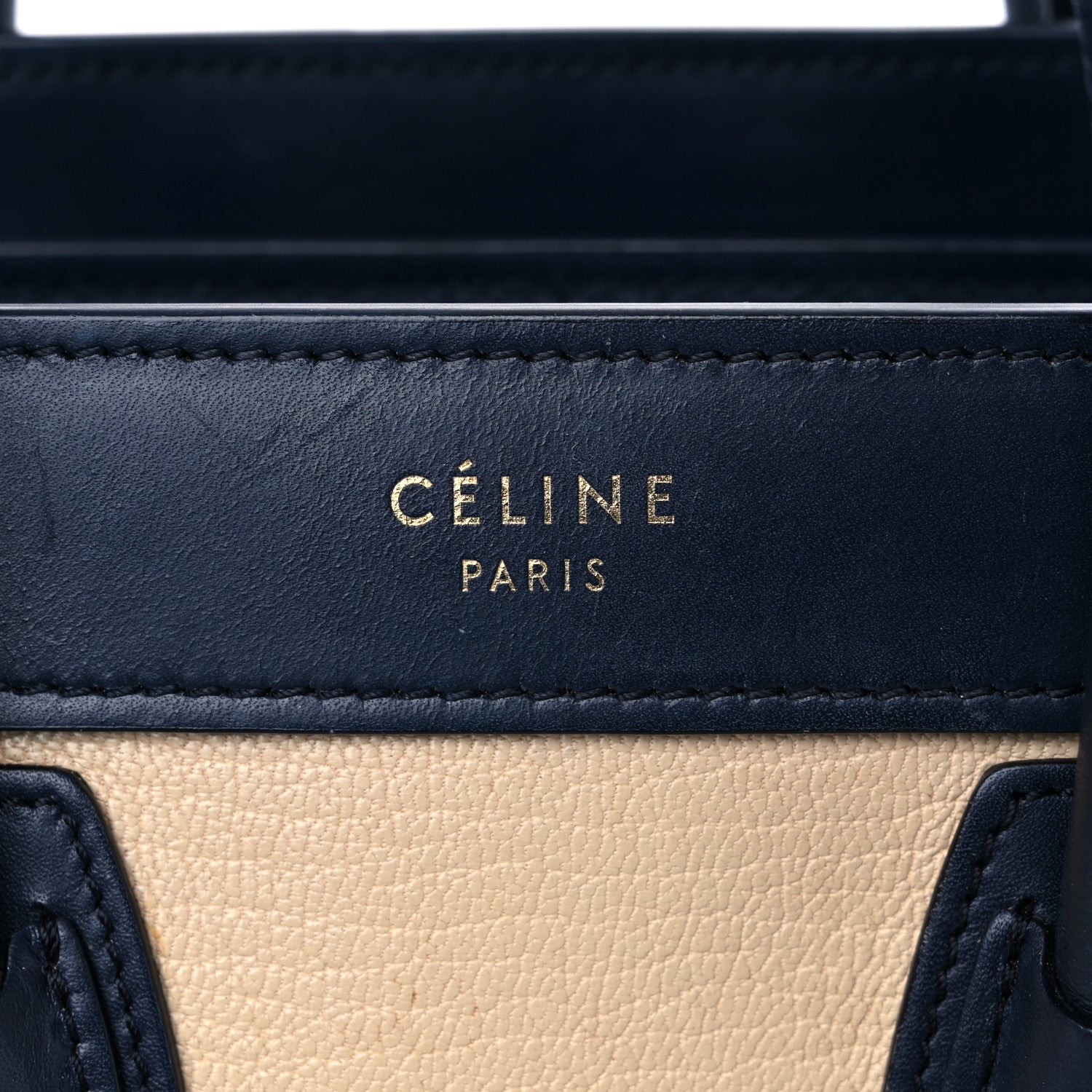 Celine Drummed Calfskin Nano Tri-Color Luggage Firefly 7 of 13