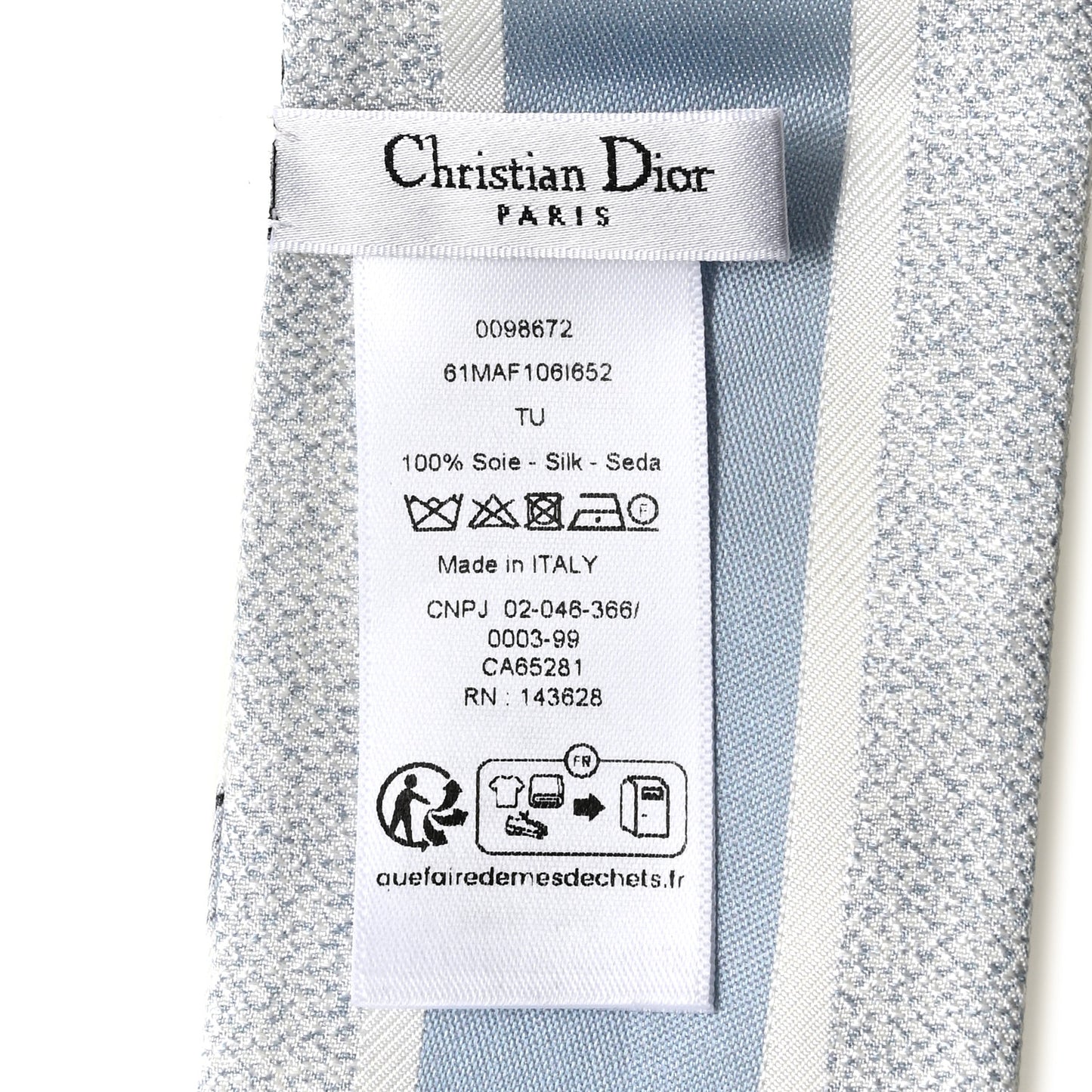 Silk Twill D-Millefiori Mitzah Scarf Blue Multicolor