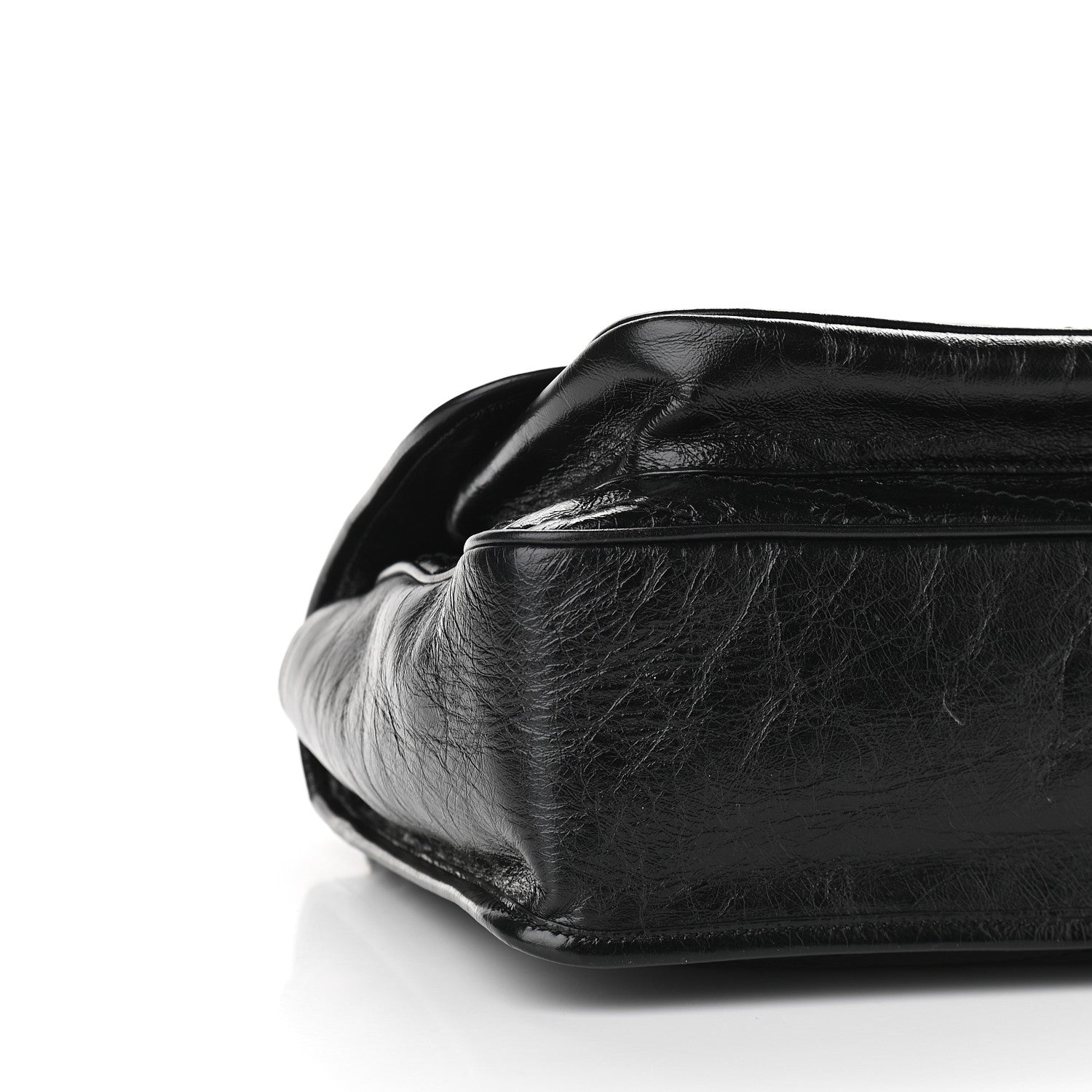 Saint Laurent Crinkled Calfskin Matelasse Monogram Large Niki Chain Satchel Black 7 of 8