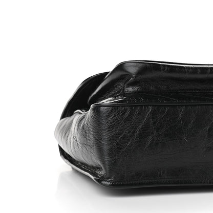 Saint Laurent Crinkled Calfskin Matelasse Monogram Large Niki Chain Satchel Black 7 of 8