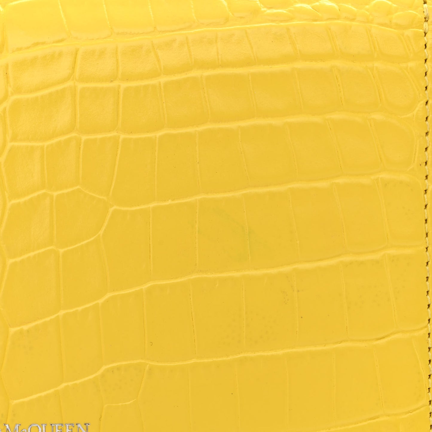 Calfskin Crocodile Embossed Skull Mini Crossbody Bag Yellow