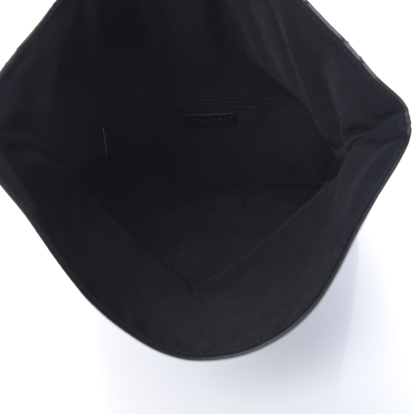 Lambskin Quilted Grip Clutch Black