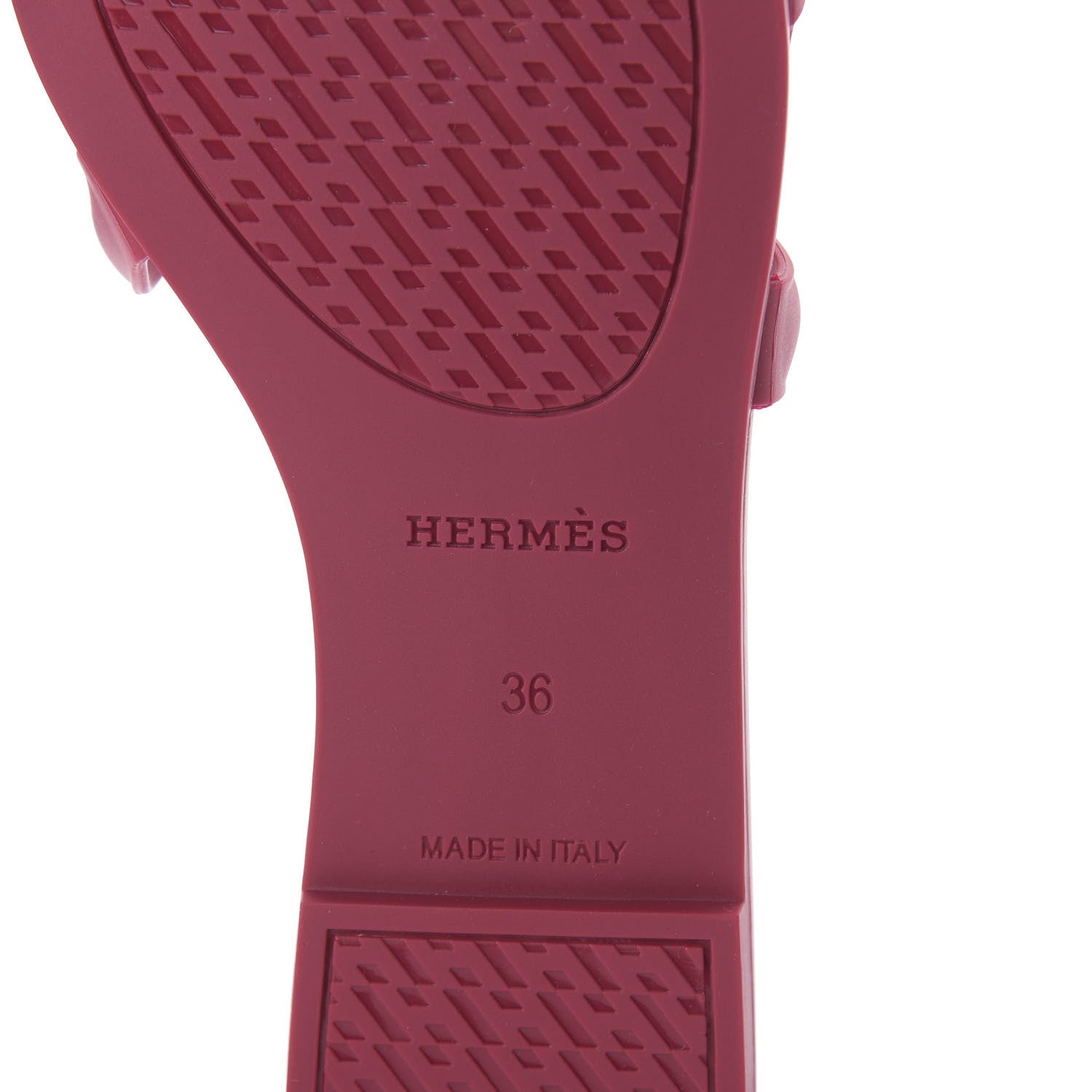 Hermes Rubber Aloha Sandals 36 Rose Baie 6 of 9