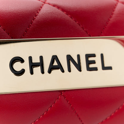 Chanel Lambskin Quilted Small Trendy CC Flap Dual Handle Bag Red 9 of 15