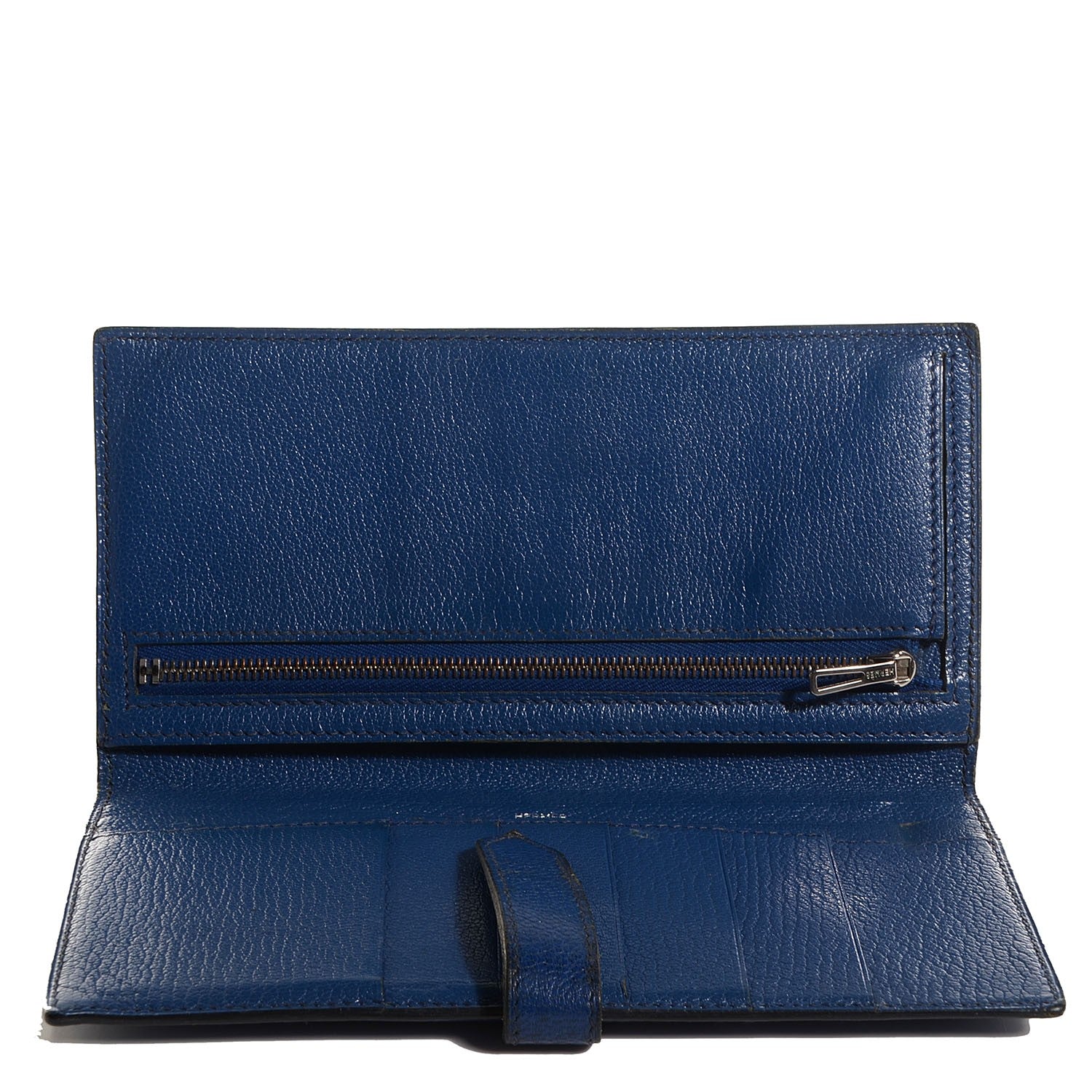 Hermes Chevre Mysore Bearn Wallet Brighton Bleu 5 of 9