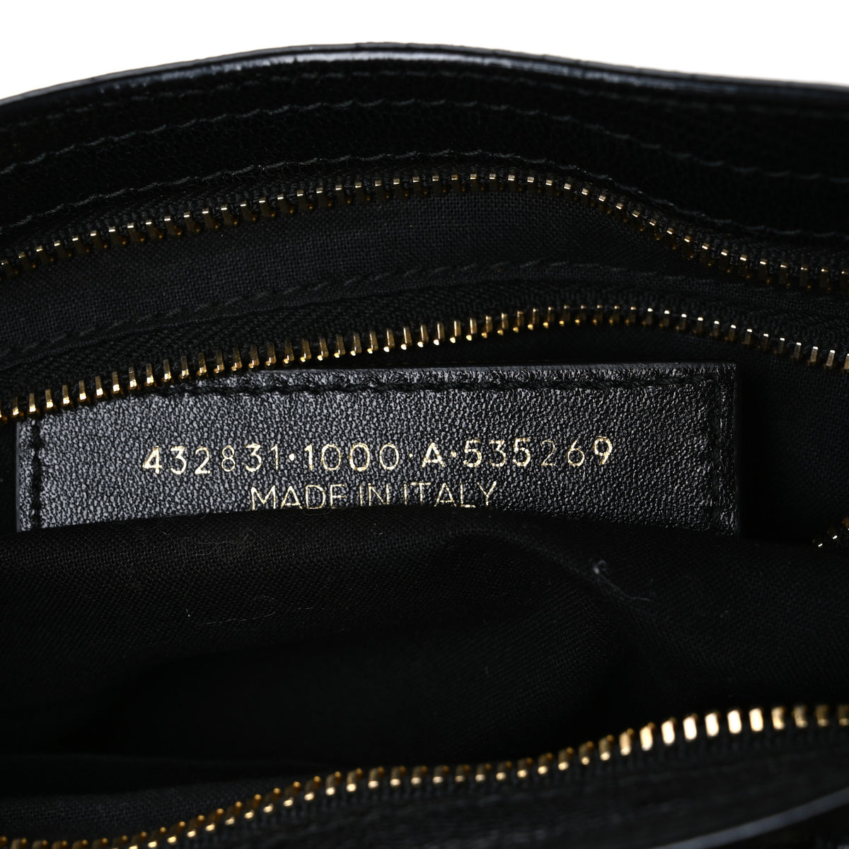 Chevre Gold Metallic Edge Hardware S City Black