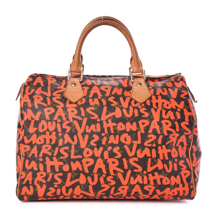 Louis Vuitton Monogram Graffiti Speedy 30 Orange 1 of 19