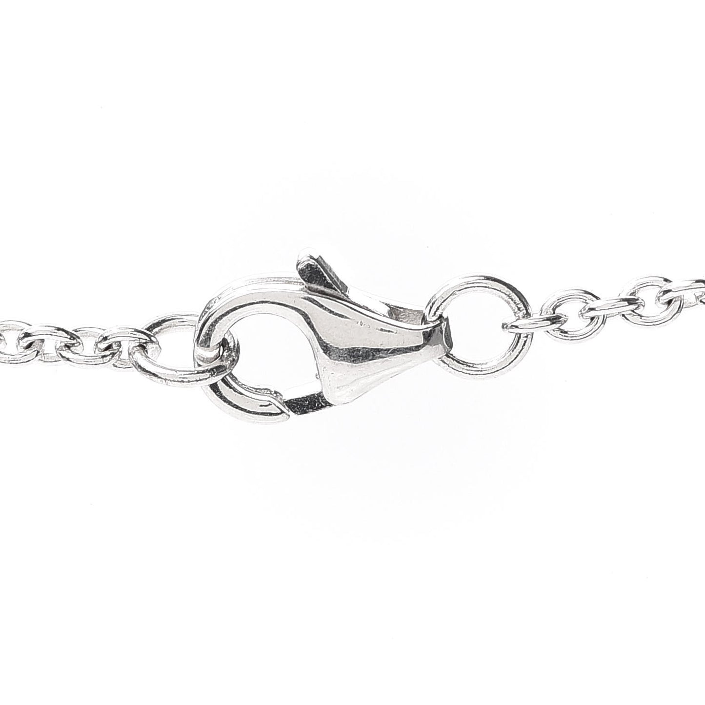 18K White Gold Interlocking LOVE Necklace