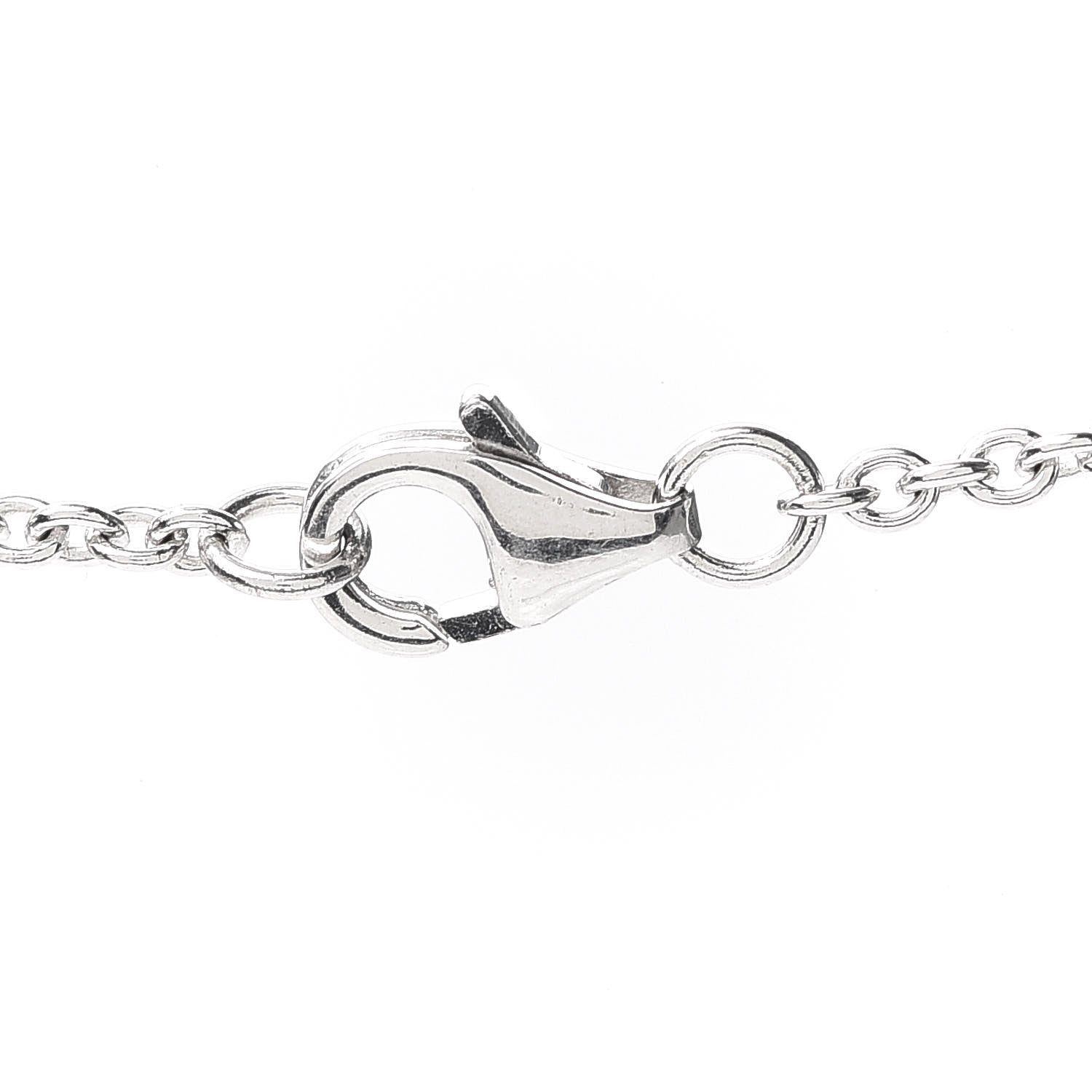 Cartier 18K White Gold Interlocking LOVE Necklace 4 of 7