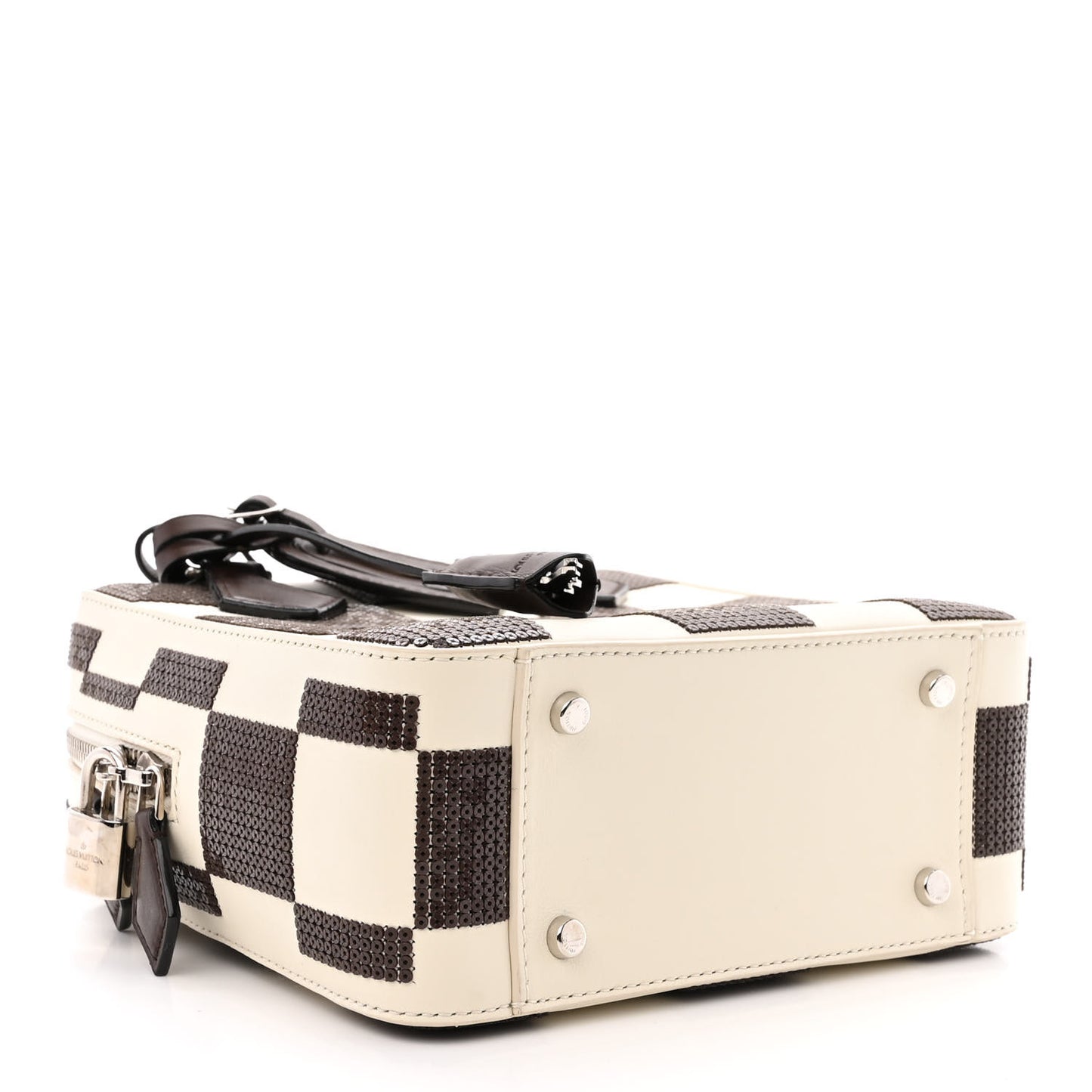 Damier Cubic Sequin Runway Square Tote Brown