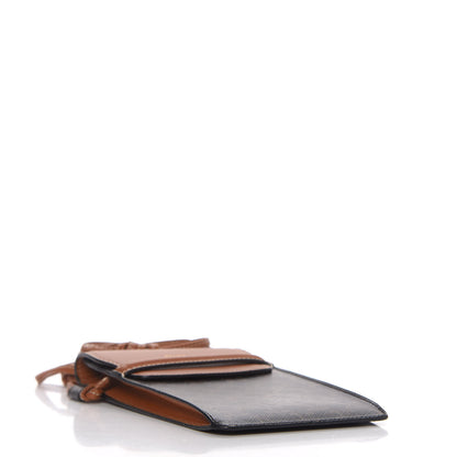Celine Triomphe Canvas Lambskin Phone Pouch With Flap Tan 4 of 10