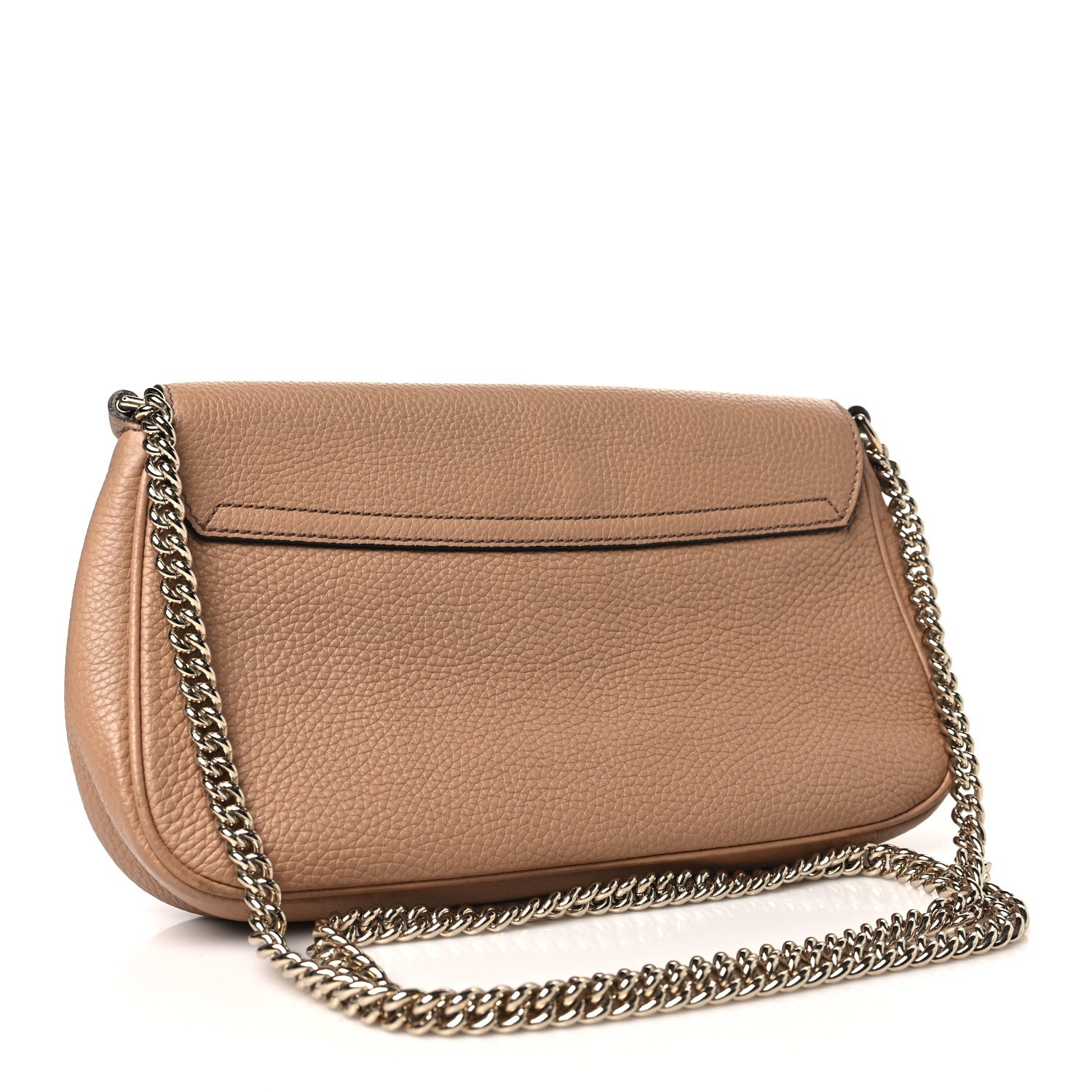 Gucci Pebbled Calfskin Medium Soho Flap Crossbody Camelia 3 of 11