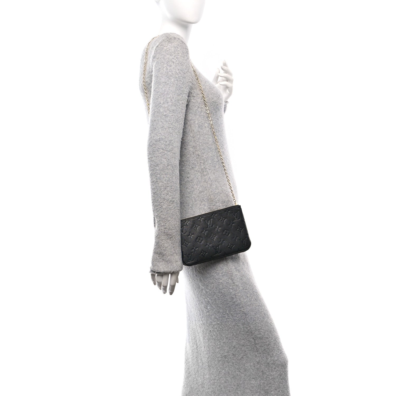 Louis Vuitton Empreinte Double Zip Pochette Black 2 of 9