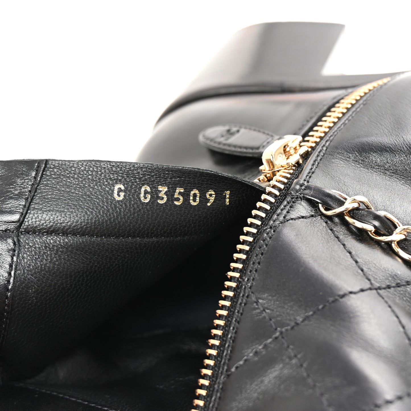 Calfskin Chain CC Cap Toe Short Boots 37.5 Black