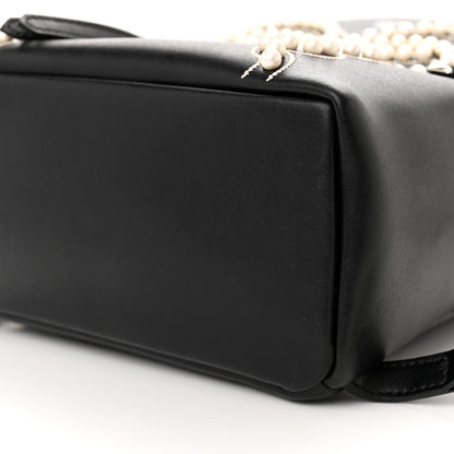 Fendi Vitello Liberty Pearl Romantic Bow Mini Backpack Black 10 of 10